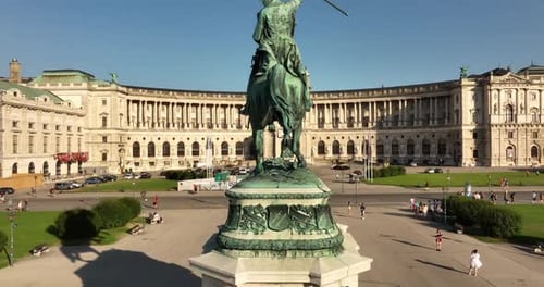 Vienna Austria Hofburg Palace Prince Eugen Flight Over the City of Vienna Aerial View of Imperial