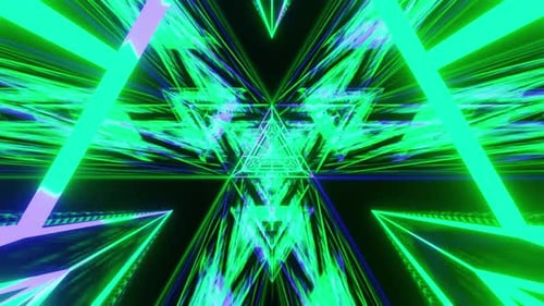Crystal Triangle Vj Loop Background Tunnel 4K