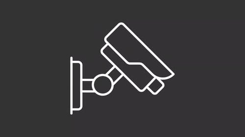 Animated cctv white icon