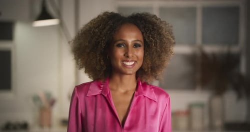 Attractive Woman Smiling Portrait Indoors