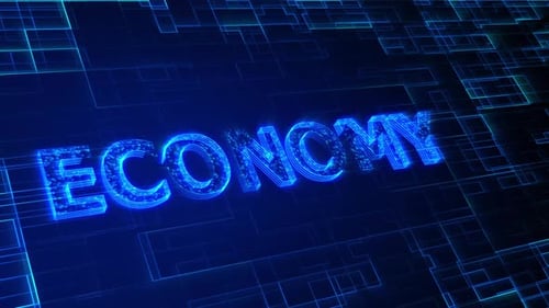 Economy text animation 4k. Vd 731