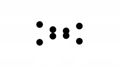 animiertes Laden mit horizontalem Zellpunkt, bewegter Grafik, Alphakanal-Loop-Videodesign