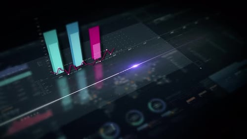 Animated Business Financial Bar Graph Data Visualization
