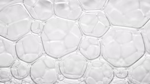 Mesmerizing macro close-up reveals delicate white bubbles. Stock footage.