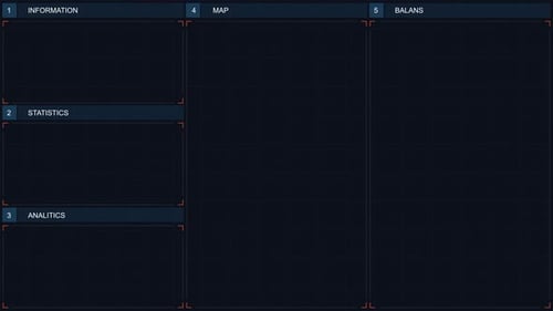 Dark interface with analytics and statistics sections