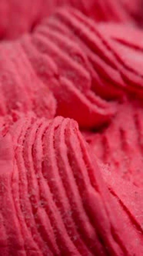Close Up of Refreshing Red Ice Cream