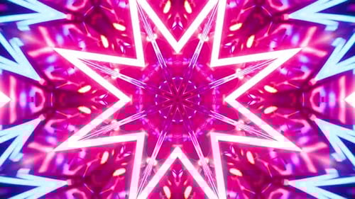 Túnel abstracto dinámico con vibrantes luces de neón rosa y azul