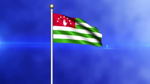 Abkhazia Flag Waving Loop