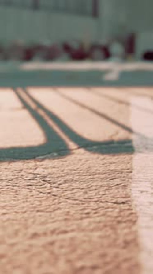 Empty Beach Car Park Spaces Covered in Asphalt