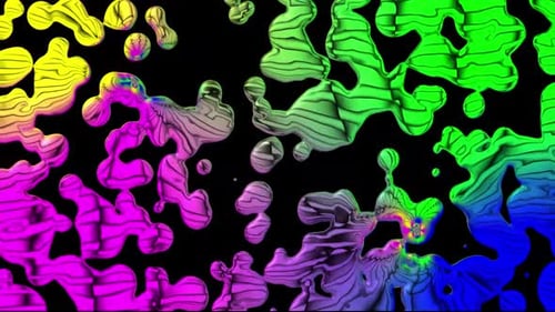 Abstract Colorful Fluid Morphing Liquid Blobs Motion Background