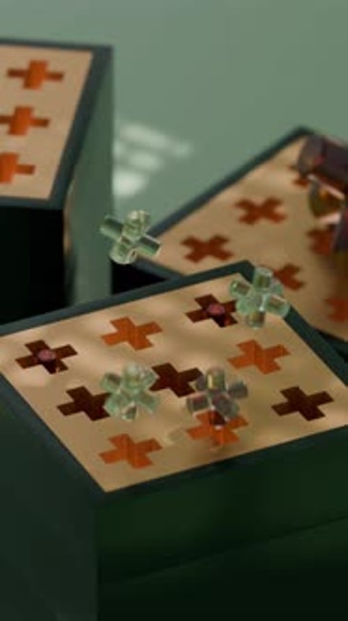 Animação em loop 3D Jumping Cross