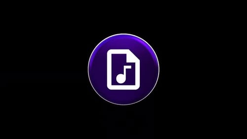 3D Spinning Music File Icon Animation