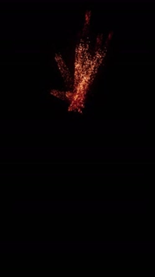 Upward Bursting Fiery Spark Particles Animation