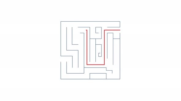 Find easiest way across labyrinth 2D object animation, Elements Motion ...