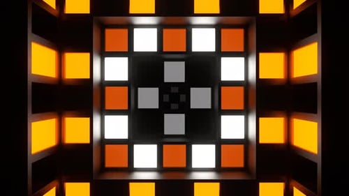 Orange And White Strobe Lights System Background Vj Loop In 4K