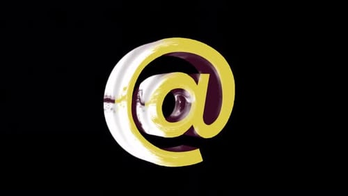 Animated 3D Glossy At Symbol Loop