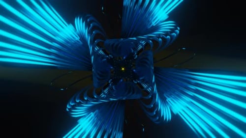 Flashing Strobe Lights Create a Colorful Futuristic VJ Loop with Abstract Energy