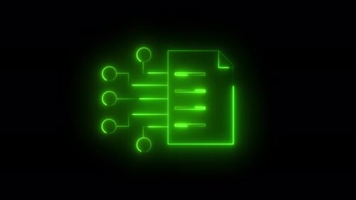 Bloc de notas de neón que brilla como un bloc de notas tecnológico