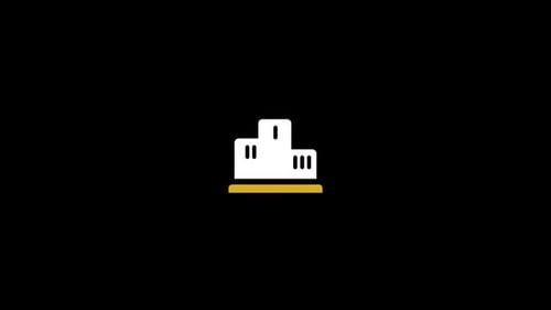 Podium symbol icon animation video
