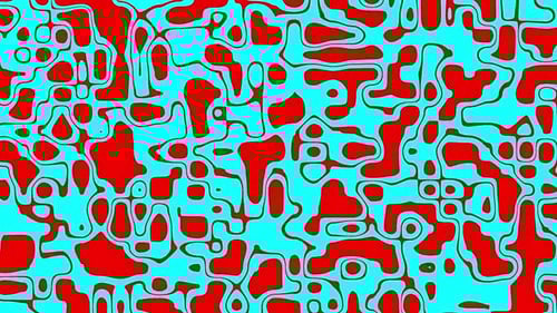 Abstract Red and Blue Fluid Organic Shapes Background Animation
