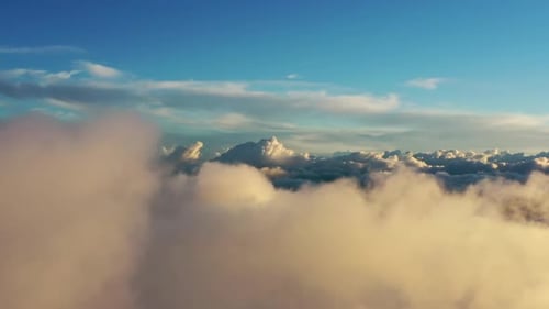 Aerial View of Clouds at Sunrise