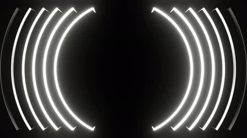 Red And Blue Neon Light Waves Background Vj Loop In 4K
