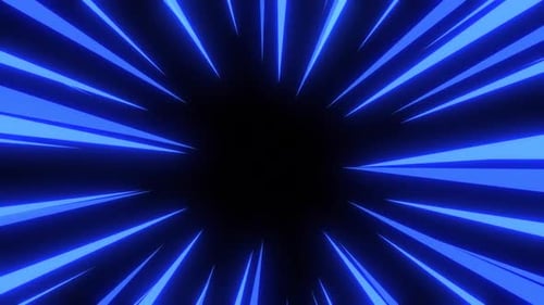 Blue Radial Speed Lines Animation Background Loop