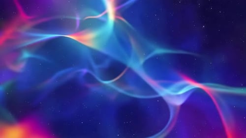 Abstract Colorful Nebula Space Background Loop
