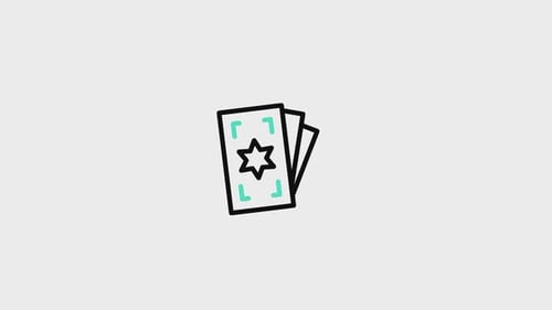 Animiertes Tarotkarten-Symbol