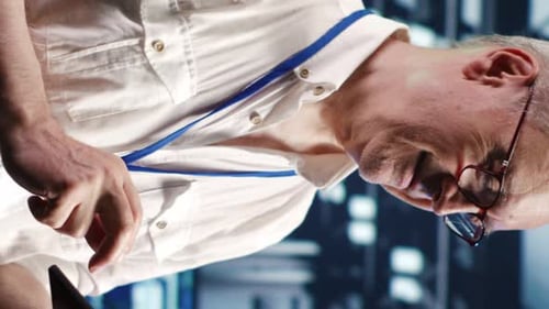 Vertikaler Programmierer verwaltet Server-Hubs