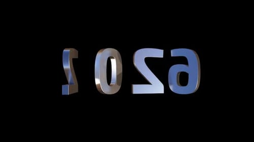 Animated 3D Metallic 2026 Numbers Title