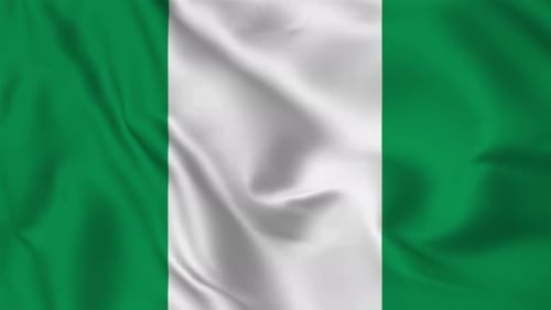 Waving Nigerian Flag Animation for National Broadcasts and Events