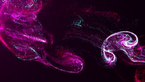 Vibrant Fluid Particle Flow Abstract Motion Graphics