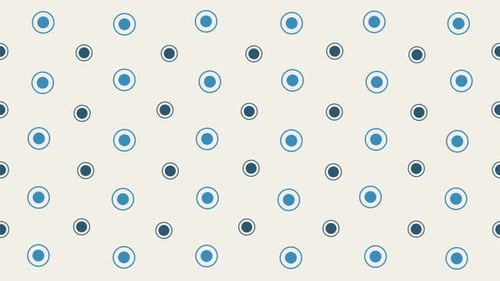 Seamless Loop of Animated Flat Design Geometric Circles