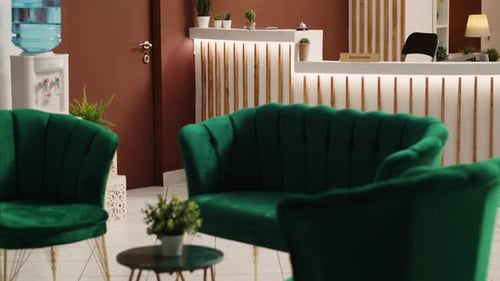 Welcoming Rustic Resort Lobby