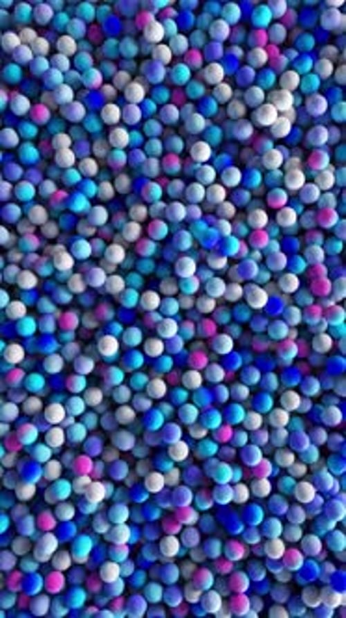 Abstract Fluid Spheres Moving Vertical Background