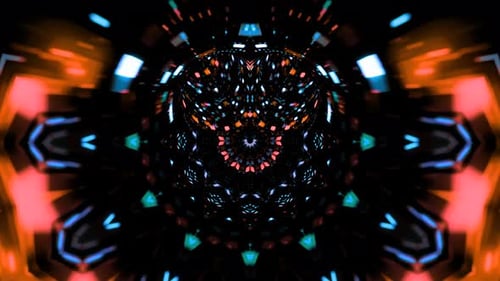Loop Abstract Glow Orange Gold Kaleidoscope