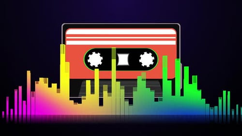 Audio Cassette And Spectrum Background Loop