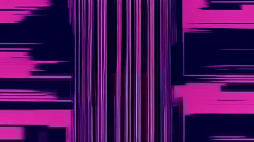 Dynamic Pink and Purple Glitch Digital Lines Abstract Background
