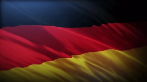 Waving German Flag Animated Background Loop