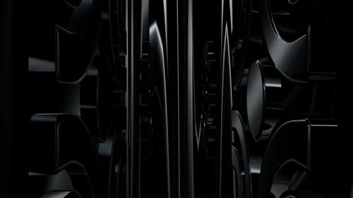 Abstract Futuristic Black Geometric Motion Background Loop