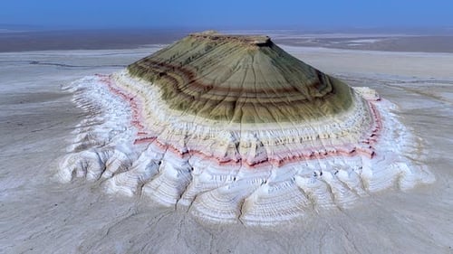 Aerial view of Kyzyl Kup, Kazakhstan.