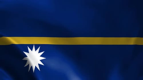 Waving Flag of Nauru Loop Animation