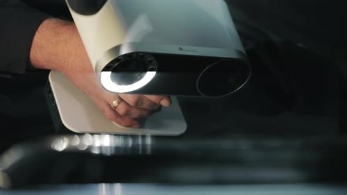 Handheld 3D Scanner Scanning Surface