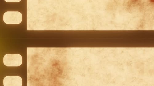 Vintage Film Strip Overlay with Grunge and Light Leaks