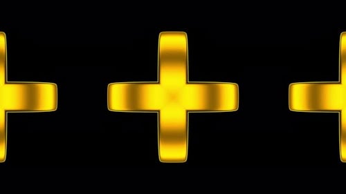 Abstract Gold Metallic Geometric Shapes Morphing Loop