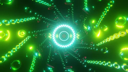 Neonfarbene Disco-Stroboskope pulsieren in diesem VJ Loop-Hintergrund