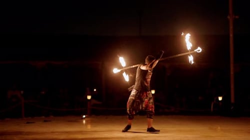 Fire dancer in Dubai