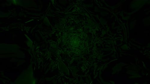 Abstrakte Animation des Fliegens durch einen technologischen futuristischen Tunnel.