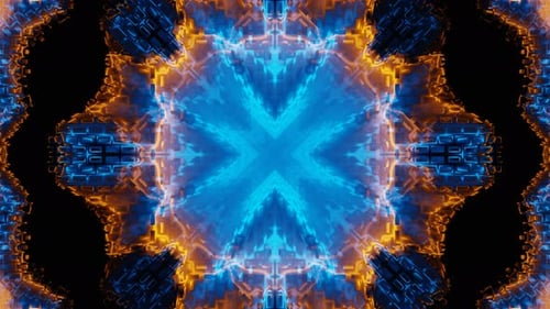 Blue and Orange Energy Aura Arrows Loop Animation Background